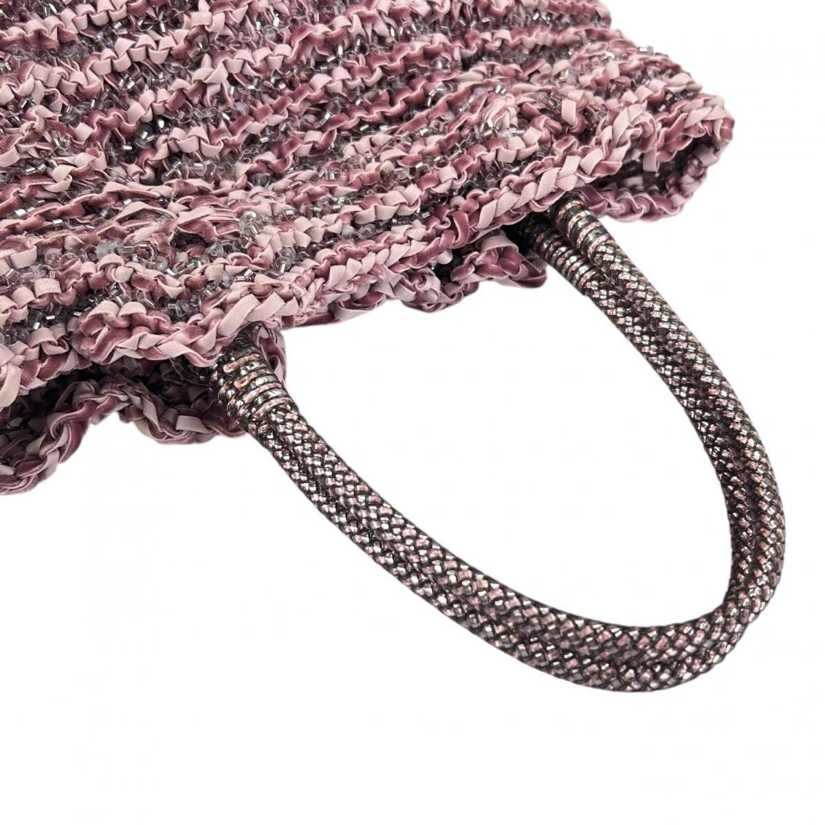 アンテプリマ ANTEPRIMA ハンドバッグ
 ワイヤーバッグ パーティー お出かけ PVC ライトパープル 【SS】
 【中古】