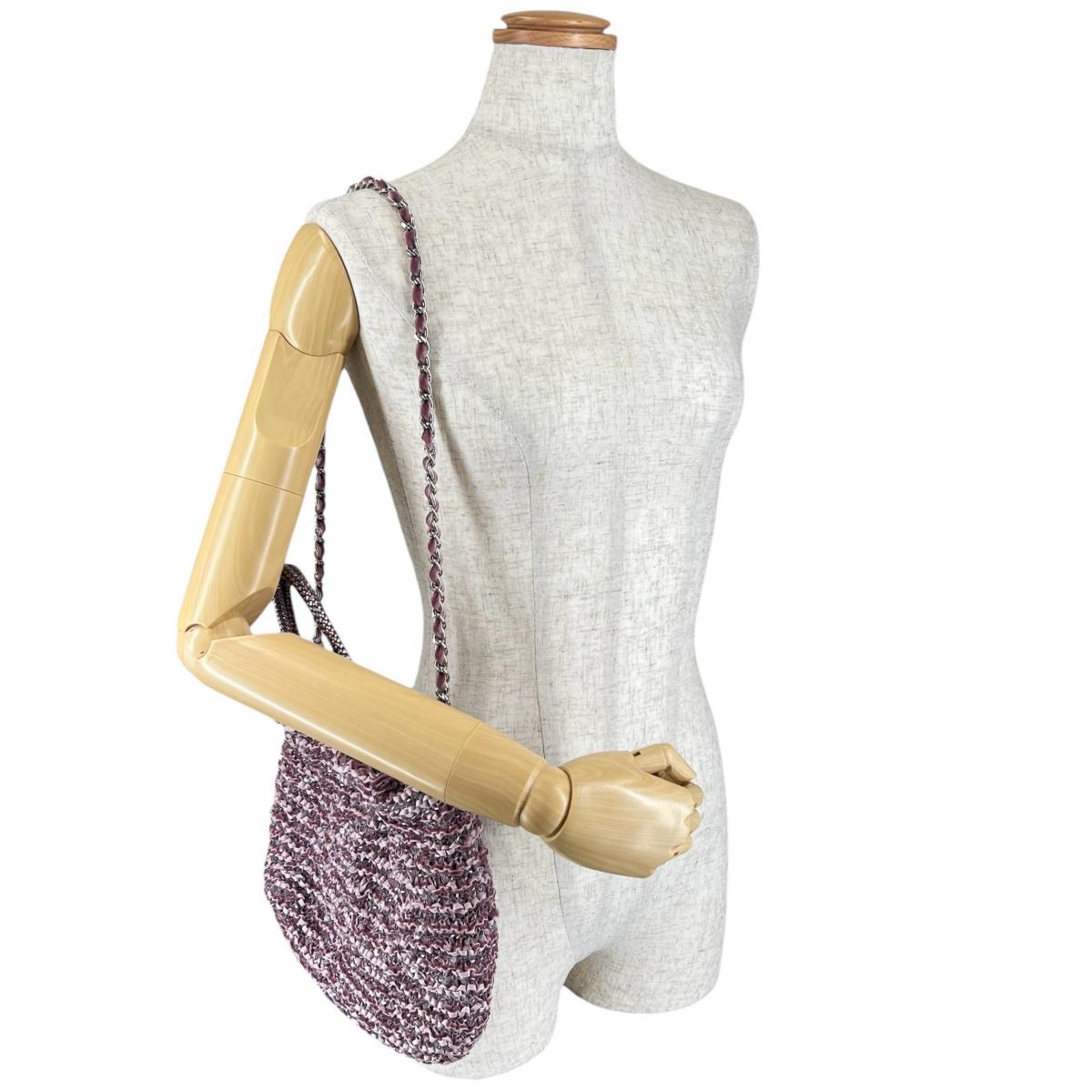 アンテプリマ ANTEPRIMA ハンドバッグ
 ワイヤーバッグ パーティー お出かけ PVC ライトパープル 【SS】
 【中古】