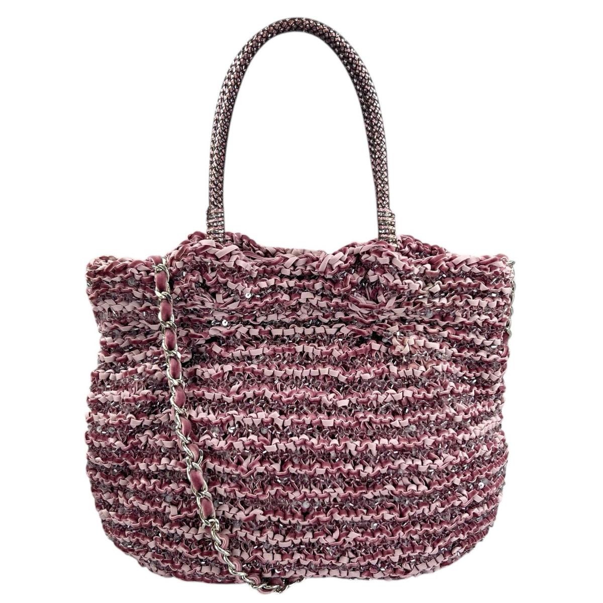 アンテプリマ ANTEPRIMA ハンドバッグ
 ワイヤーバッグ パーティー お出かけ PVC ライトパープル 【SS】
 【中古】