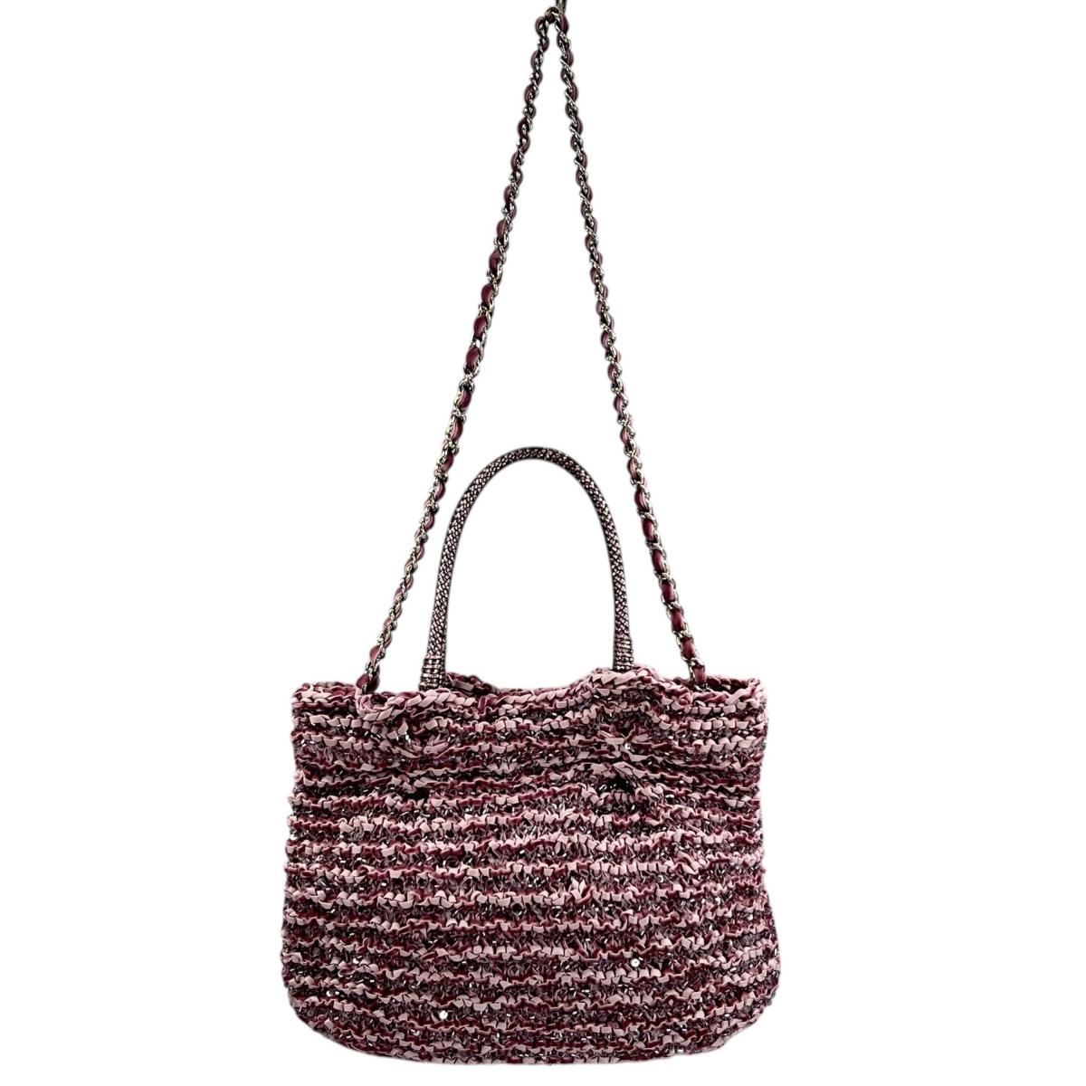 アンテプリマ ANTEPRIMA ハンドバッグ
 ワイヤーバッグ パーティー お出かけ PVC ライトパープル 【SS】
 【中古】