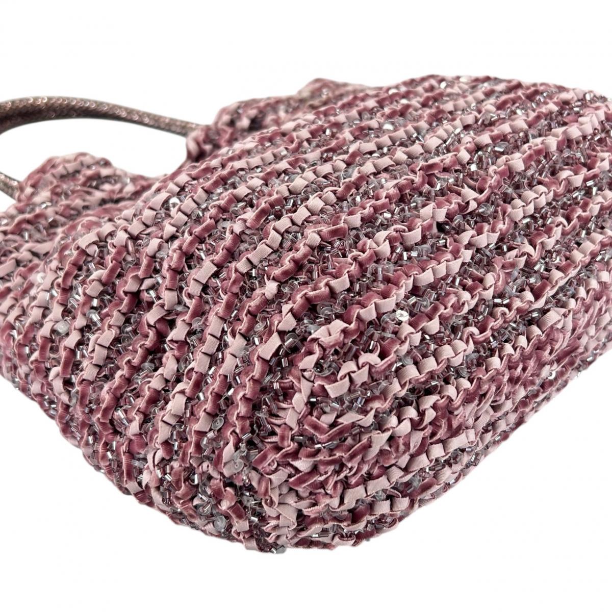 アンテプリマ ANTEPRIMA ハンドバッグ
 ワイヤーバッグ パーティー お出かけ PVC ライトパープル 【SS】
 【中古】