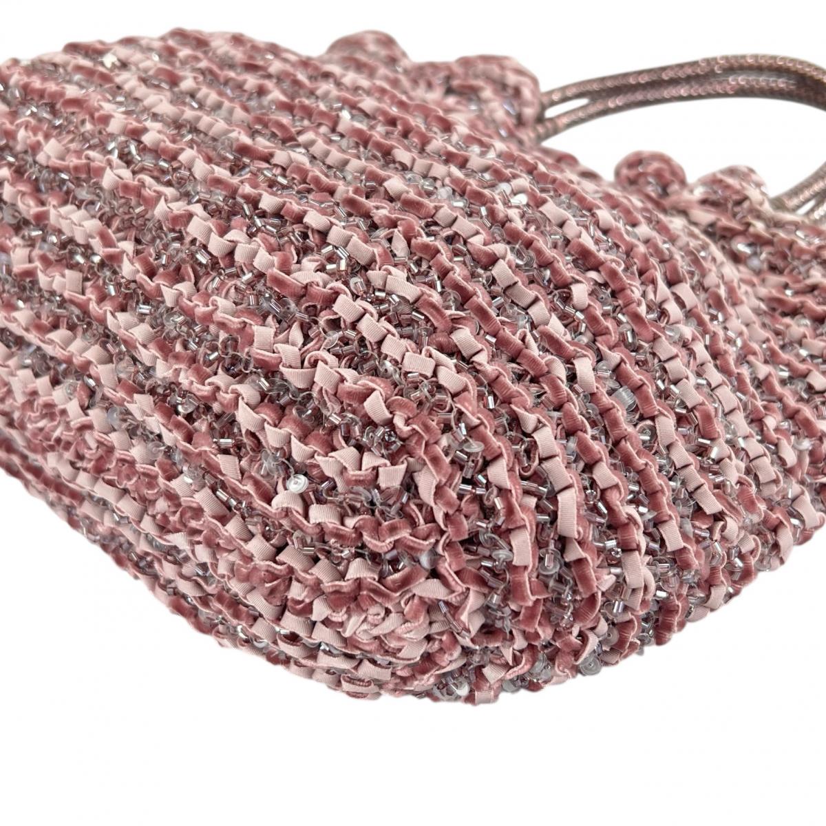 アンテプリマ ANTEPRIMA ハンドバッグ
 ワイヤーバッグ パーティー お出かけ PVC ライトパープル 【SS】
 【中古】