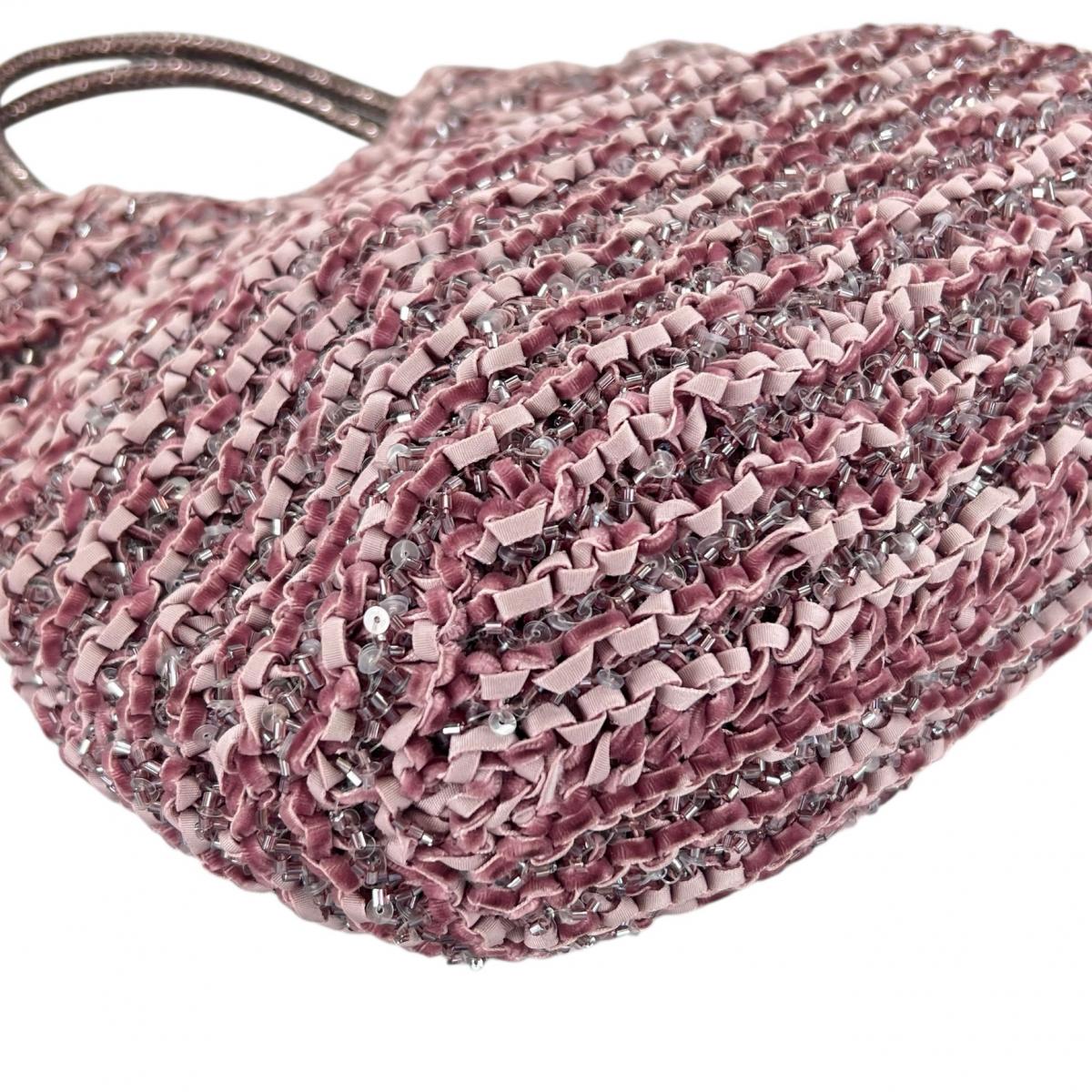 アンテプリマ ANTEPRIMA ハンドバッグ
 ワイヤーバッグ パーティー お出かけ PVC ライトパープル 【SS】
 【中古】