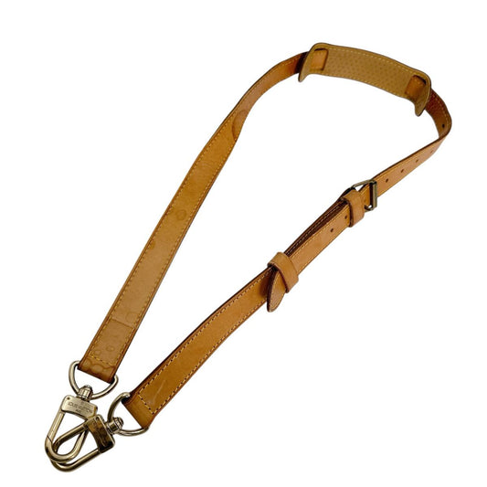 ルイヴィトン LOUIS VUITTON ショルダーストラップ
 肩掛けストラップ 可変式 バッグアクセサリー ヌメ革 J52312 ベージュ LV
 【SS】
 【中古】