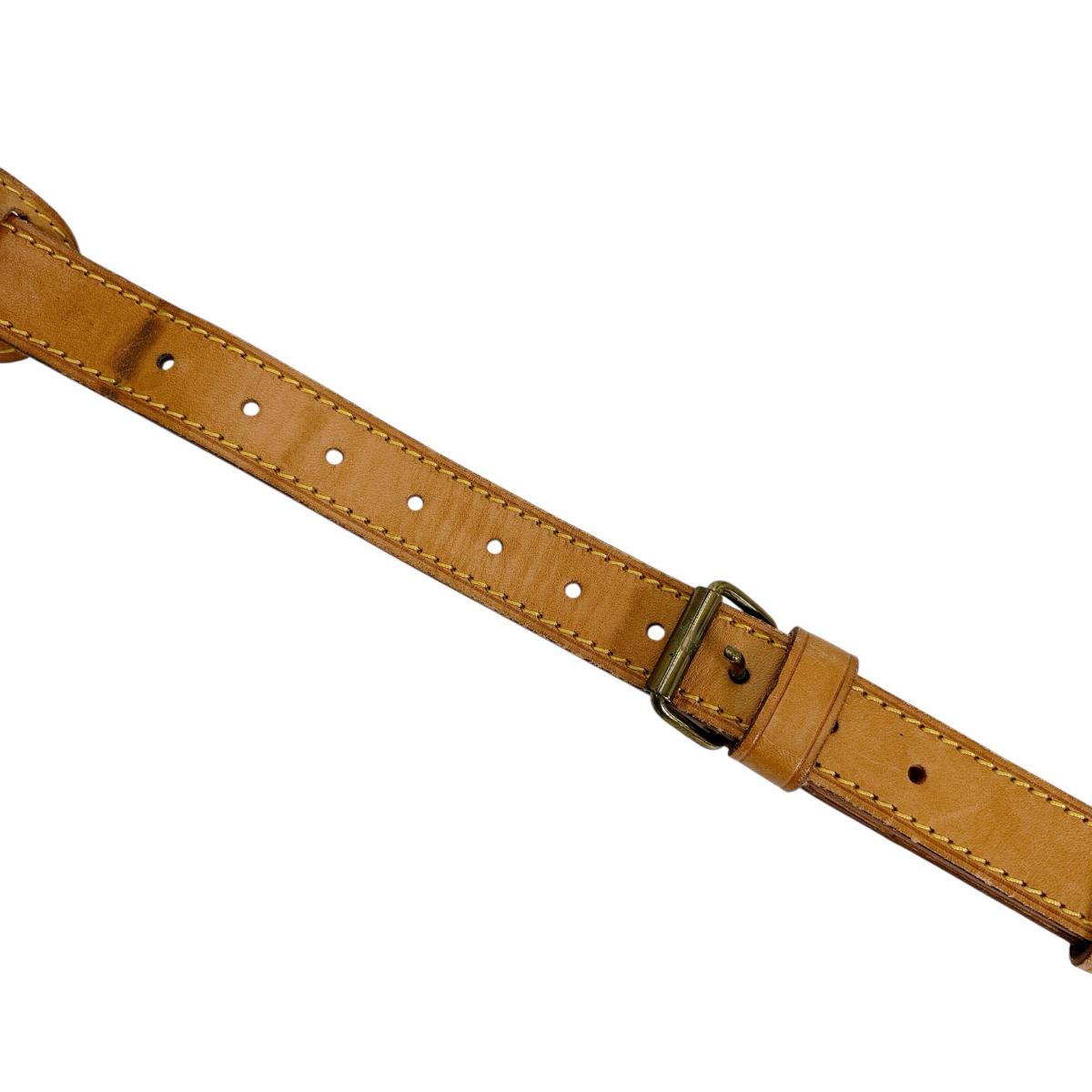 ルイヴィトン LOUIS VUITTON ショルダーストラップ
 肩掛けストラップ 可変式 バッグアクセサリー ヌメ革 J52312 ベージュ LV
 【SS】
 【中古】