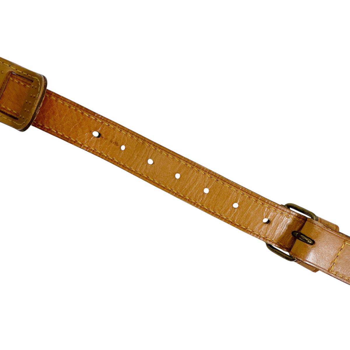 ルイヴィトン LOUIS VUITTON ショルダーストラップ
 肩掛けストラップ 可変式 バッグアクセサリー ヌメ革 J52312 ベージュ LV
 【SS】
 【中古】
