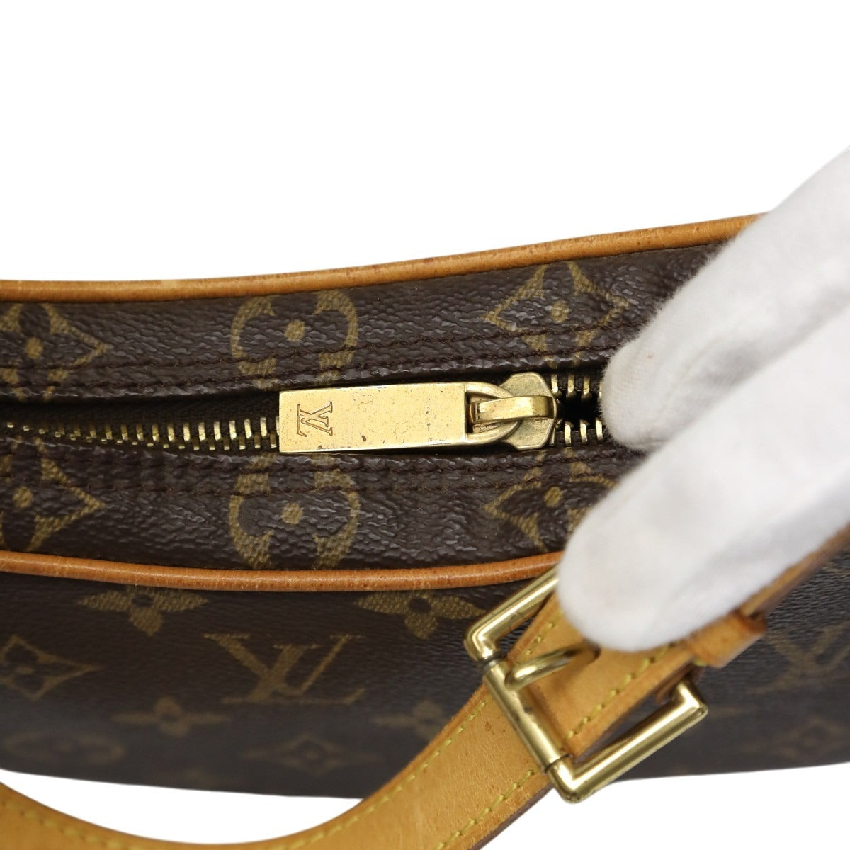 ルイヴィトン LOUIS VUITTON ハンドバッグ
 ハンドバッグ モノグラム ポシェットクロワッサン モノグラムキャンバス M51510 ブラウン LV
 【SS】
 【中古】