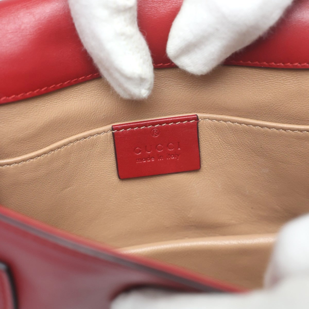 グッチ GUCCI ハンドバッグ
 ショルダーバッグ 2WAYバッグ ブロードウェイパールビー レザー 453778 レッド 【SS】
 【中古】