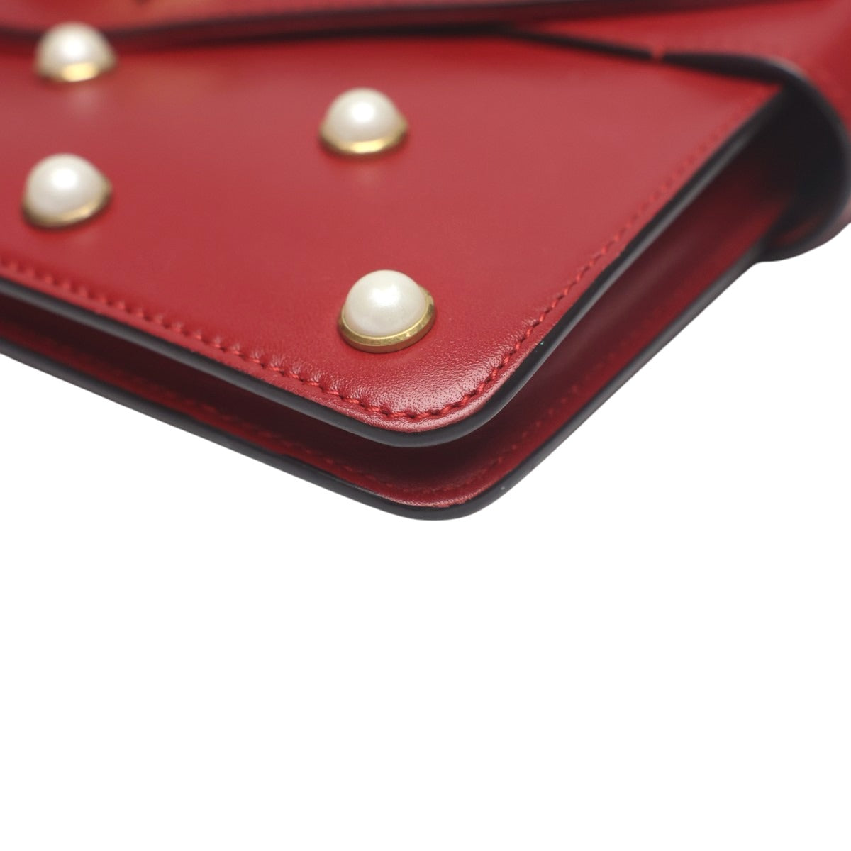 グッチ GUCCI ハンドバッグ
 ショルダーバッグ 2WAYバッグ ブロードウェイパールビー レザー 453778 レッド 【SS】
 【中古】