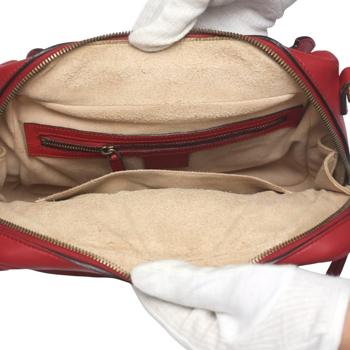 グッチ GUCCI ボディバッグ
 ボディバッグ GGマーモント 牛革 498100 レッド 【SS】
 【中古】