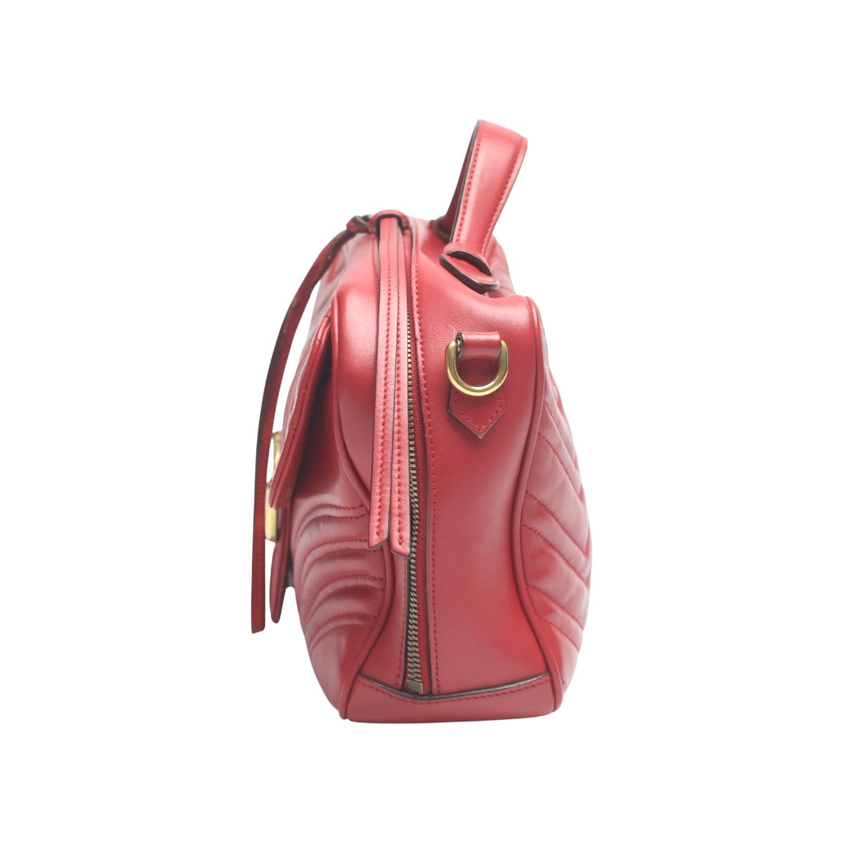 グッチ GUCCI ボディバッグ
 ボディバッグ GGマーモント 牛革 498100 レッド 【SS】
 【中古】