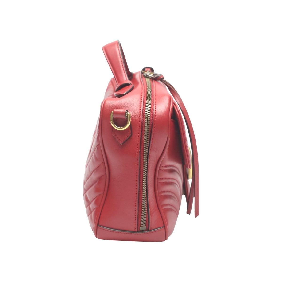 グッチ GUCCI ボディバッグ
 ボディバッグ GGマーモント 牛革 498100 レッド 【SS】
 【中古】