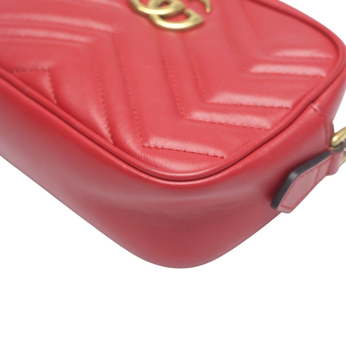 グッチ GUCCI ショルダーバッグ
 ショルダーバッグ マトラッセ GGマーモント レザー 448065 レッド 【SS】
 【中古】