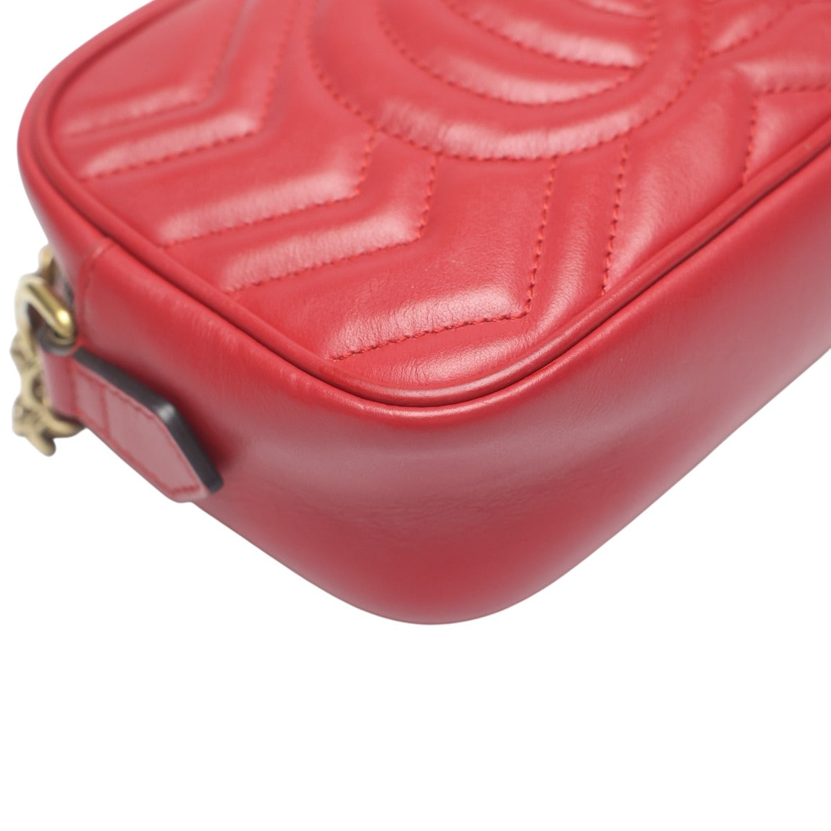 グッチ GUCCI ショルダーバッグ
 ショルダーバッグ マトラッセ GGマーモント レザー 448065 レッド 【SS】
 【中古】