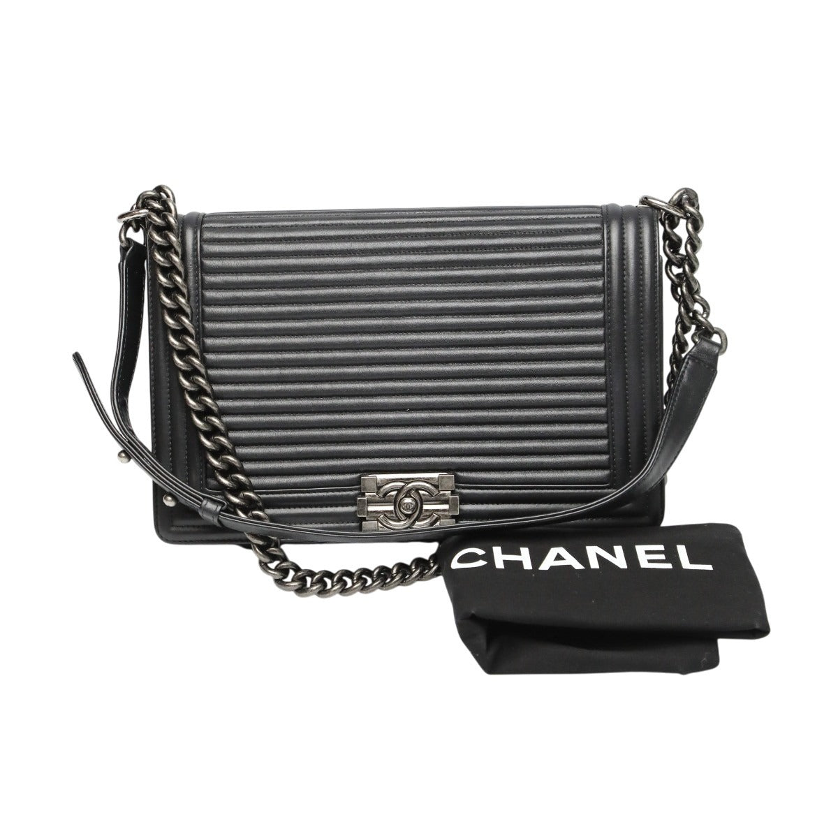 シャネル CHANEL ショルダーバッグ
 ボーイシャネル ラムスキン マトラッセ ラムスキン A92193 ブラック 【SS】
 【中古】