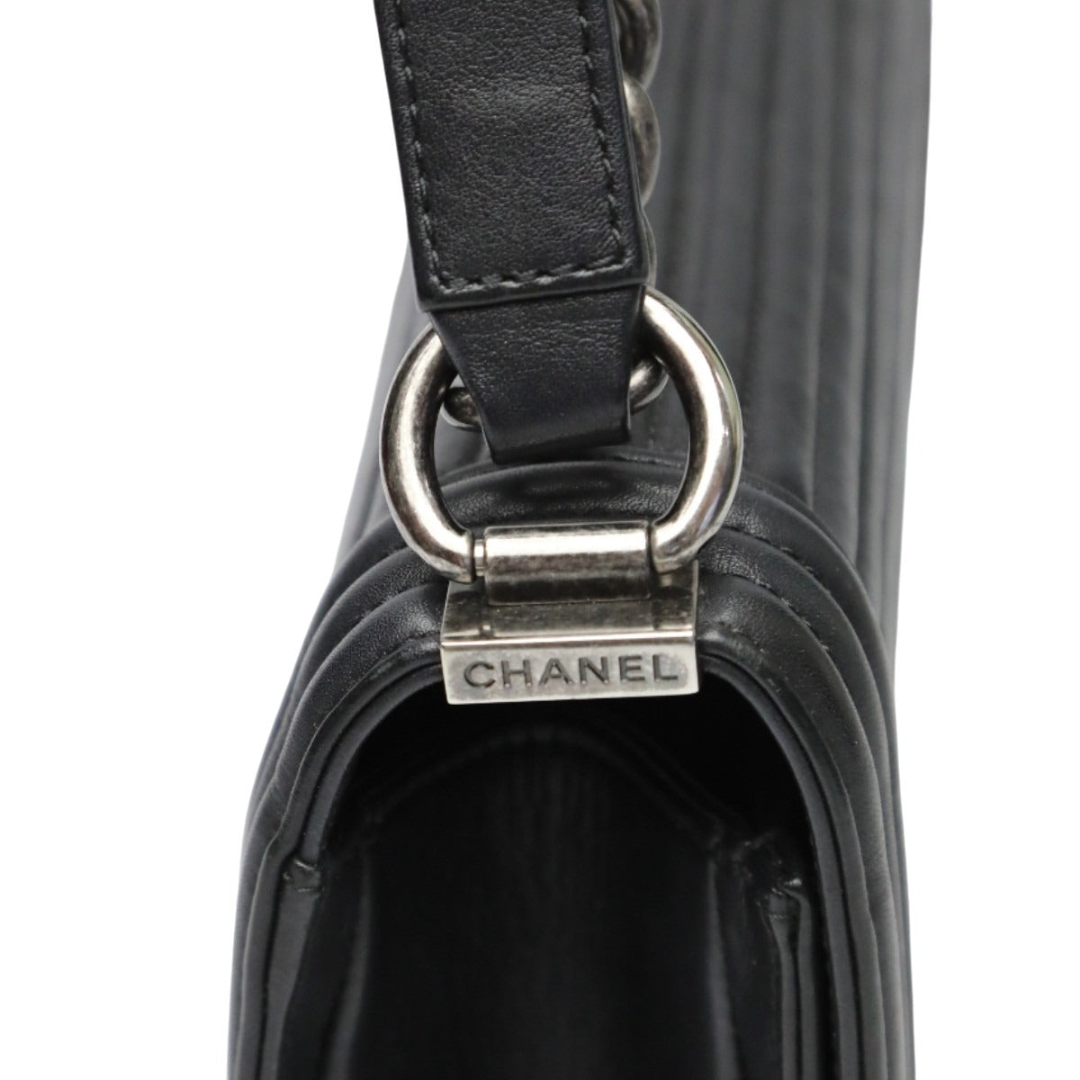シャネル CHANEL ショルダーバッグ
 ボーイシャネル ラムスキン マトラッセ ラムスキン A92193 ブラック 【SS】
 【中古】