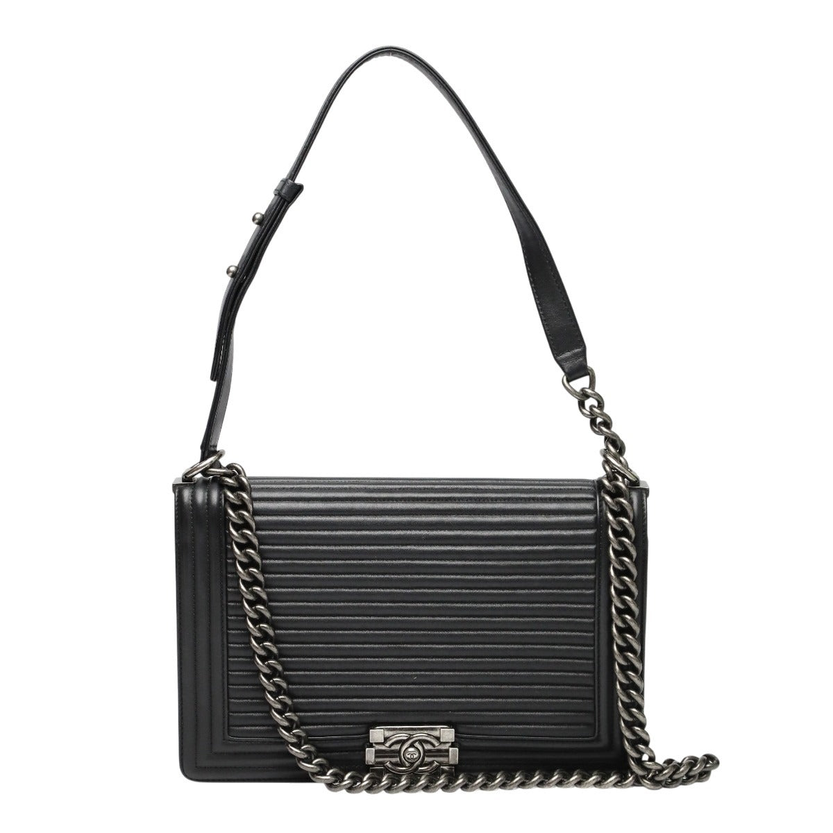 シャネル CHANEL ショルダーバッグ
 ボーイシャネル ラムスキン マトラッセ ラムスキン A92193 ブラック 【SS】
 【中古】