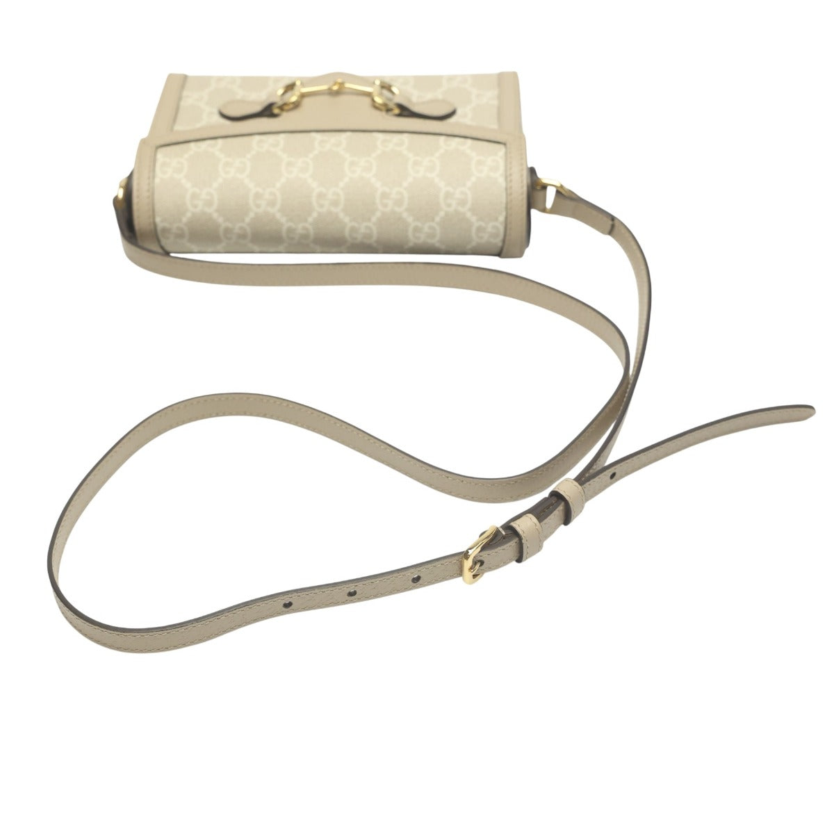 グッチ GUCCI ショルダーバッグ
 ショルダーバッグ GGキャンバス ホースビット1955 PVC ‎699296 ベージュ 【SS】
 【中古】