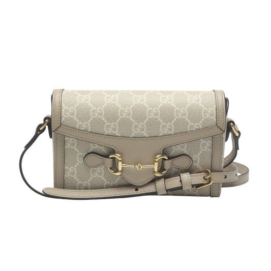 グッチ GUCCI ショルダーバッグ
 ショルダーバッグ GGキャンバス ホースビット1955 PVC ‎699296 ベージュ 【SS】
 【中古】