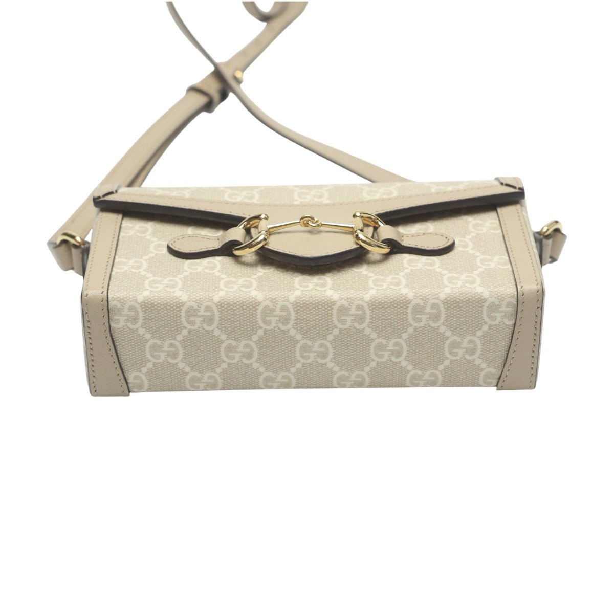 グッチ GUCCI ショルダーバッグ
 ショルダーバッグ GGキャンバス ホースビット1955 PVC ‎699296 ベージュ 【SS】
 【中古】