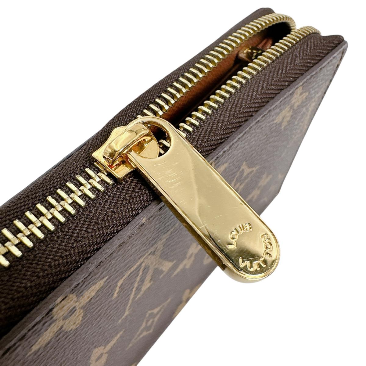 ルイヴィトン LOUIS VUITTON 長財布
 ファスナー長財布 モノグラム ジッピーウォレット モノグラムキャンバス M42616 ブラウン LV
 【SS】
 【中古】