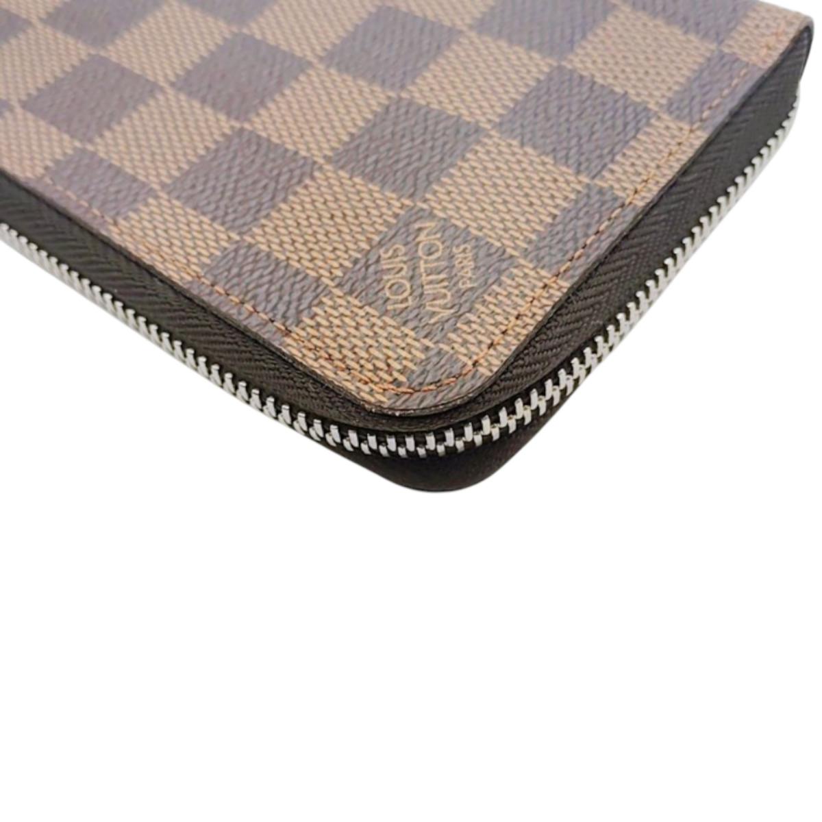 ルイヴィトン LOUIS VUITTON 長財布
 ジッピーウォレット ダミエ ヴェルティカル ダミエキャンバス N61207 ブラウン LV
 【SS】
 【中古】