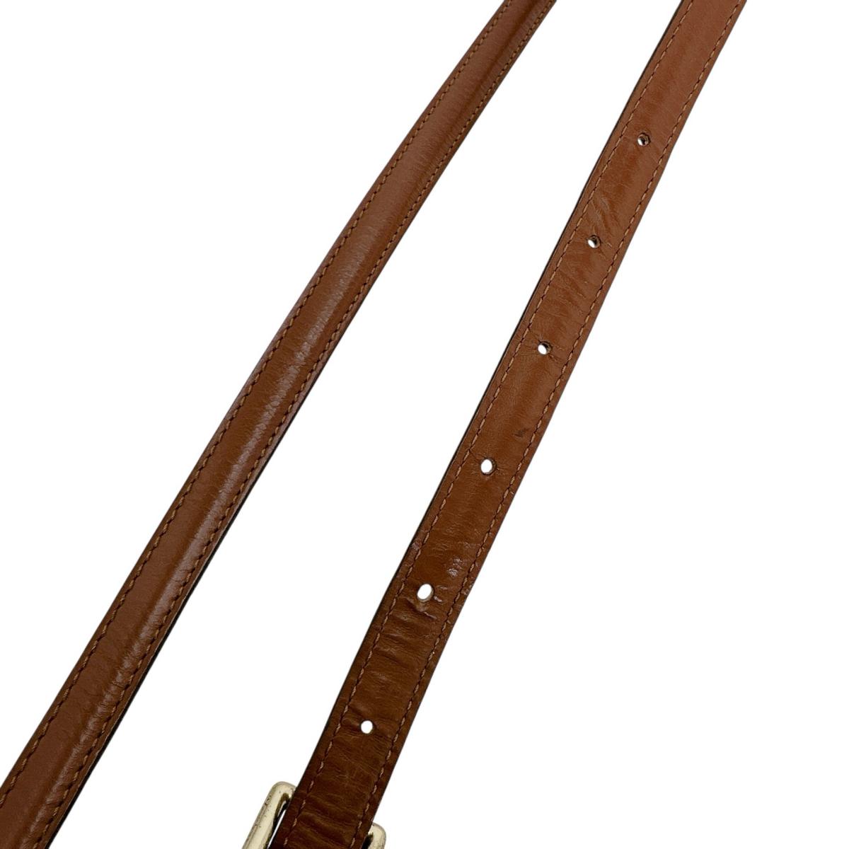 ルイヴィトン LOUIS VUITTON ショルダーストラップ
 ショルダーストラップ モンソー用 肩掛けストラップ ヌメ革 ブラウン LV
 【SS】
 【中古】