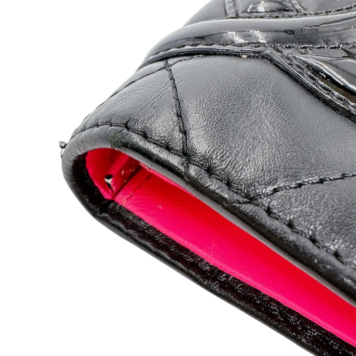 シャネル CHANEL 長財布
 2つ折財布 カンボン マトラッセ ココマーク レザー ブラック 【SS】
 【中古】