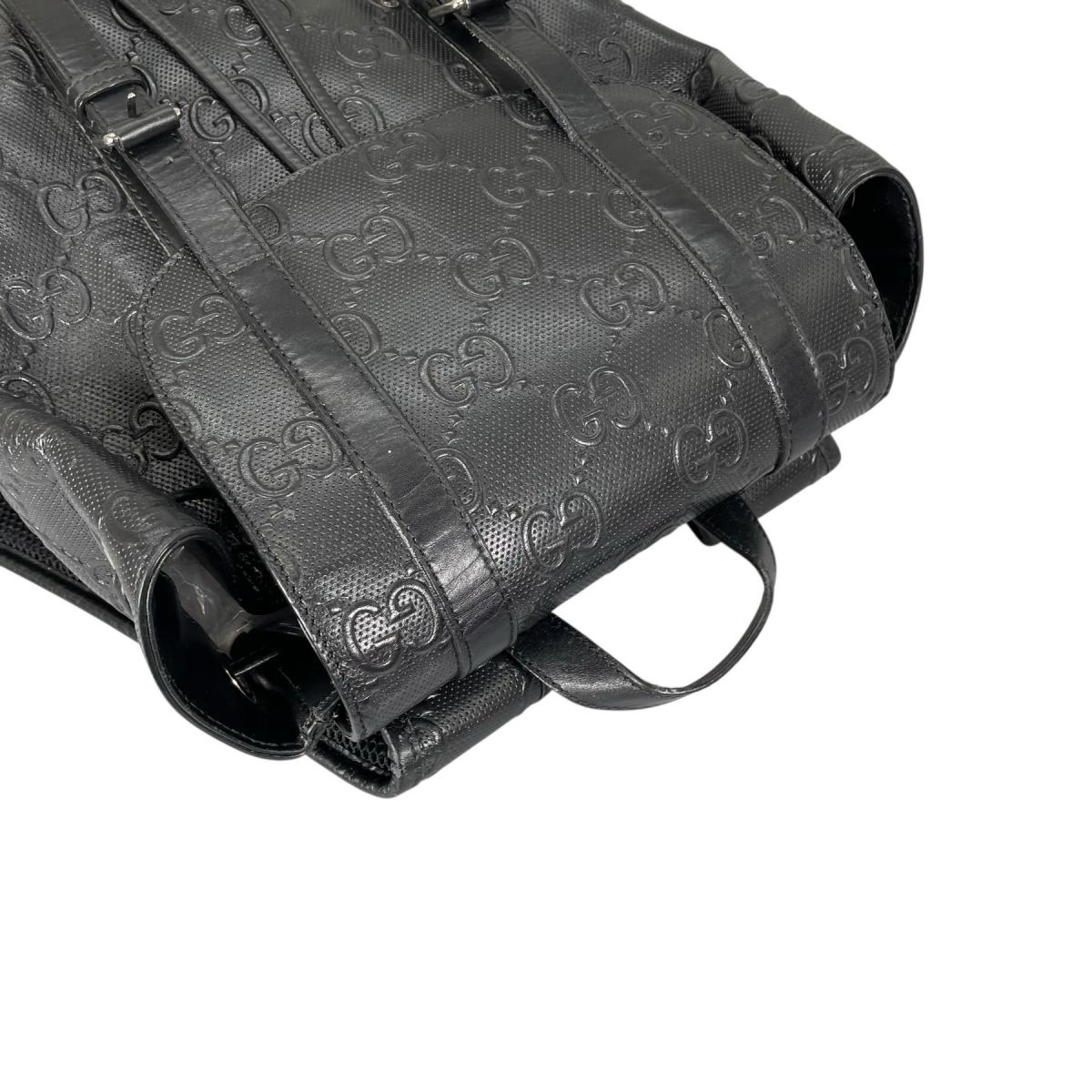 グッチ GUCCI リュック・デイパック
 バックパック バックパック GGエンボス レザー 625770 ブラック 【SS】
 【中古】