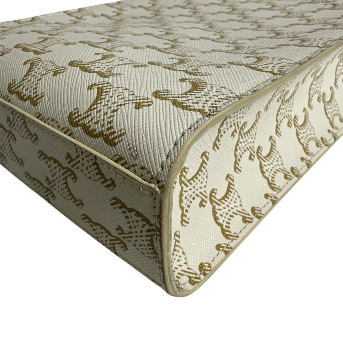 セリーヌ CELINE ハンドバッグ
 ハンドバッグ ミニパーティカルカバ トリオンフ PVC ホワイト 【SS】
 【中古】