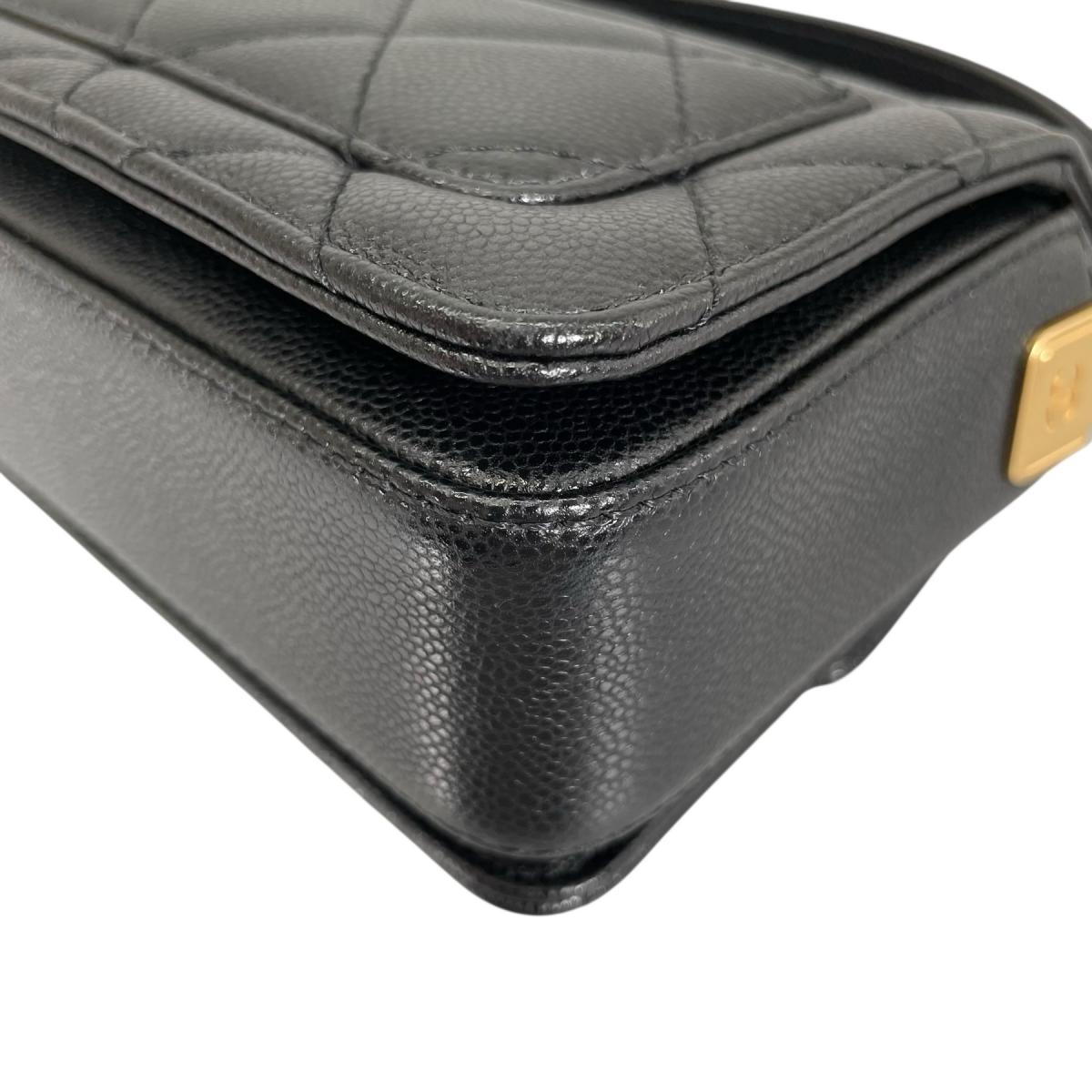 シャネル CHANEL ハンドバッグ
 フラップバッグ キャビアスキン マトラッセ ハンドル ミニ レザー AS5164 ブラック 【SS】
 【中古】