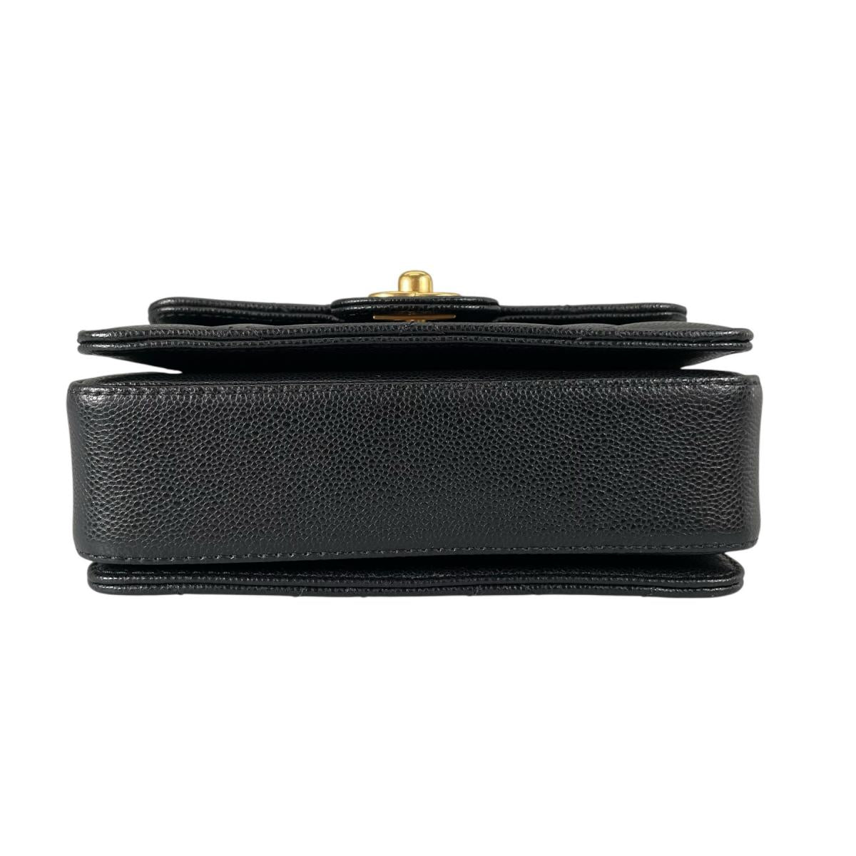 シャネル CHANEL ハンドバッグ
 フラップバッグ キャビアスキン マトラッセ ハンドル ミニ レザー AS5164 ブラック 【SS】
 【中古】