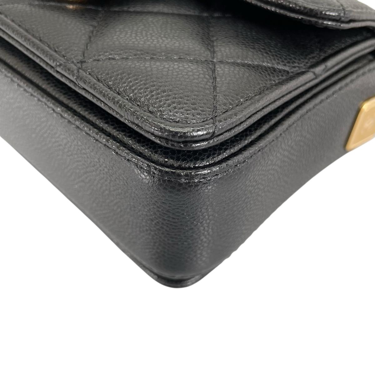 シャネル CHANEL ハンドバッグ
 フラップバッグ キャビアスキン マトラッセ ハンドル ミニ レザー AS5164 ブラック 【SS】
 【中古】