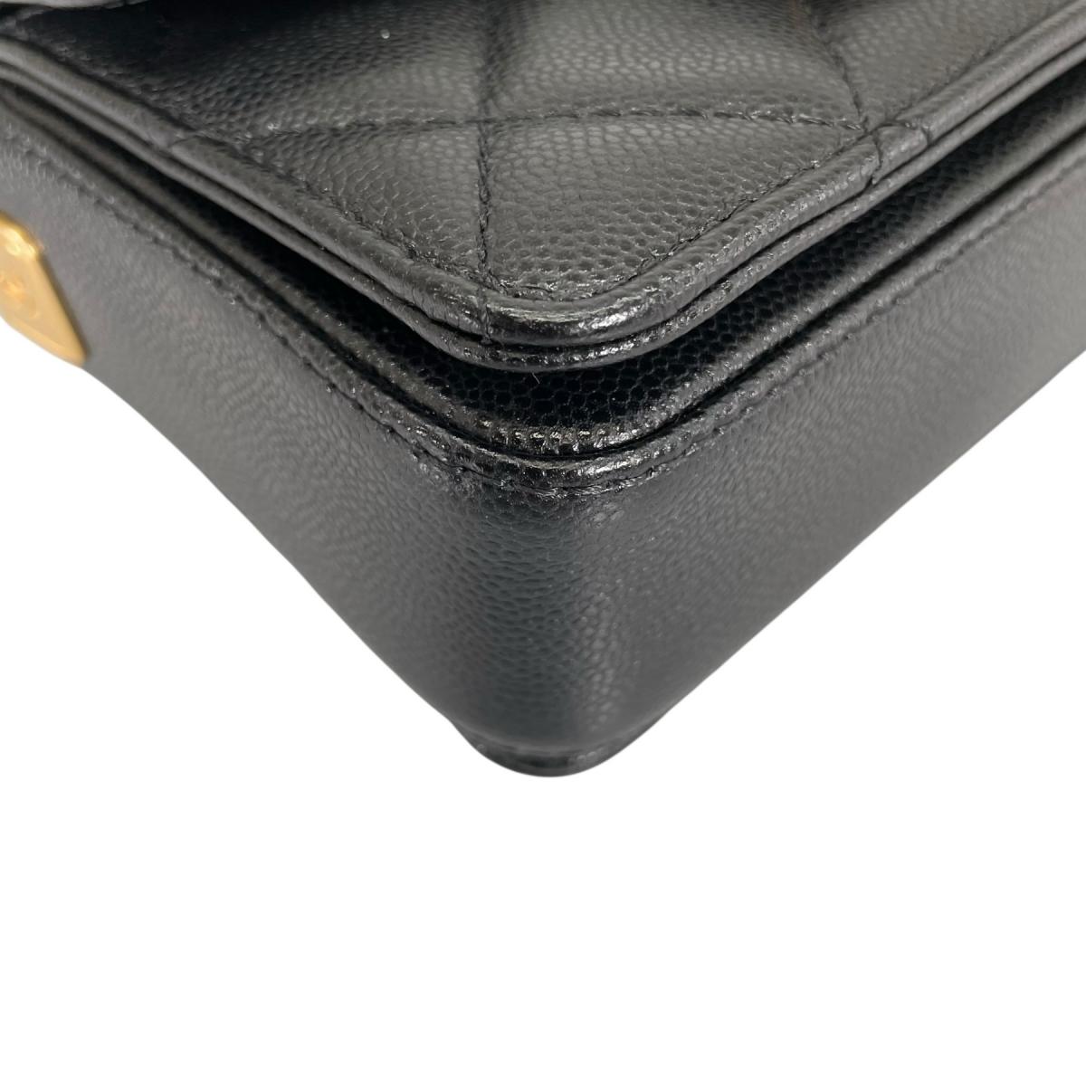 シャネル CHANEL ハンドバッグ
 フラップバッグ キャビアスキン マトラッセ ハンドル ミニ レザー AS5164 ブラック 【SS】
 【中古】