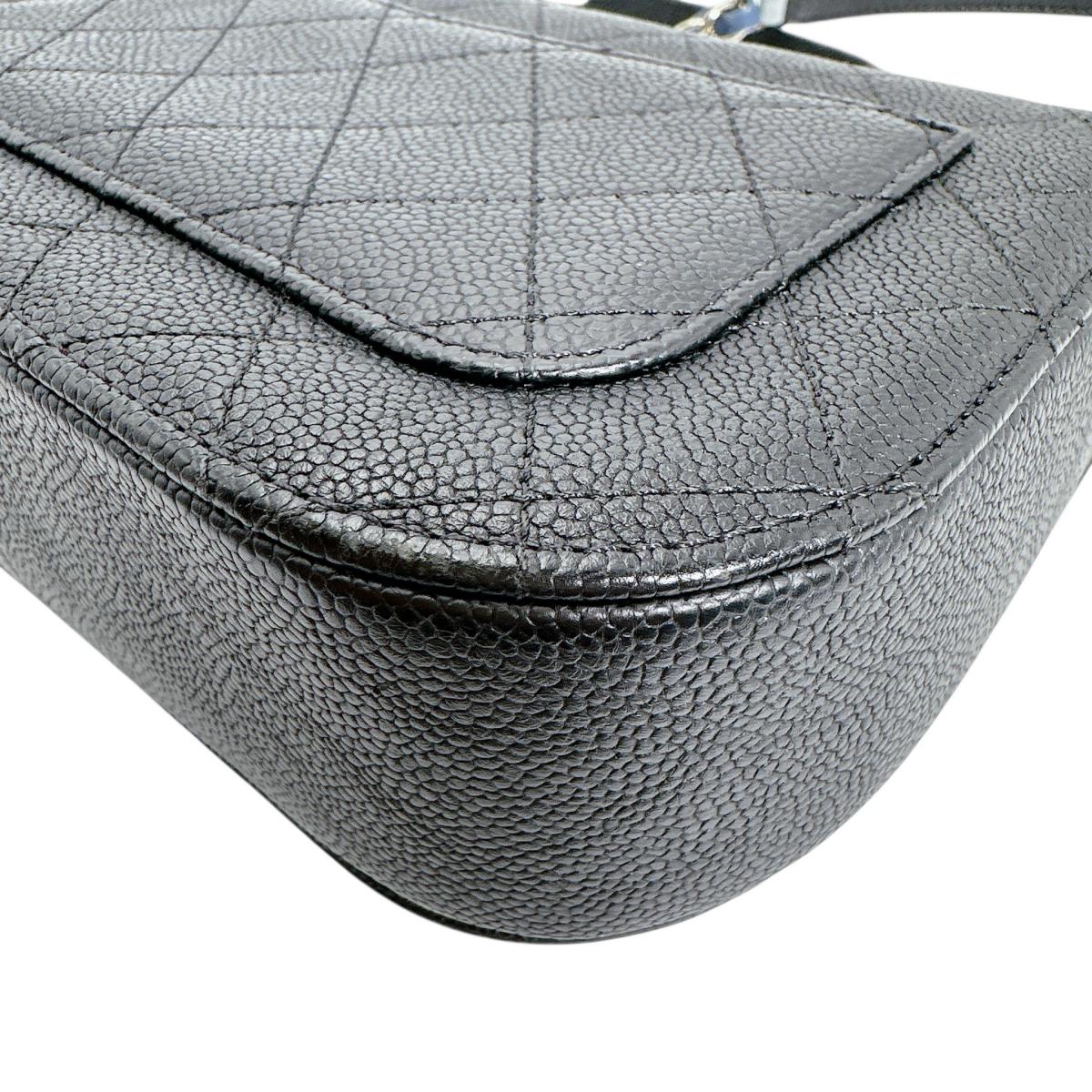シャネル CHANEL ショルダーバッグ
 チェーンショルダー キャビアスキン ココマーク マットキャビアスキン A93659 ブラック 【SS】
 【中古】