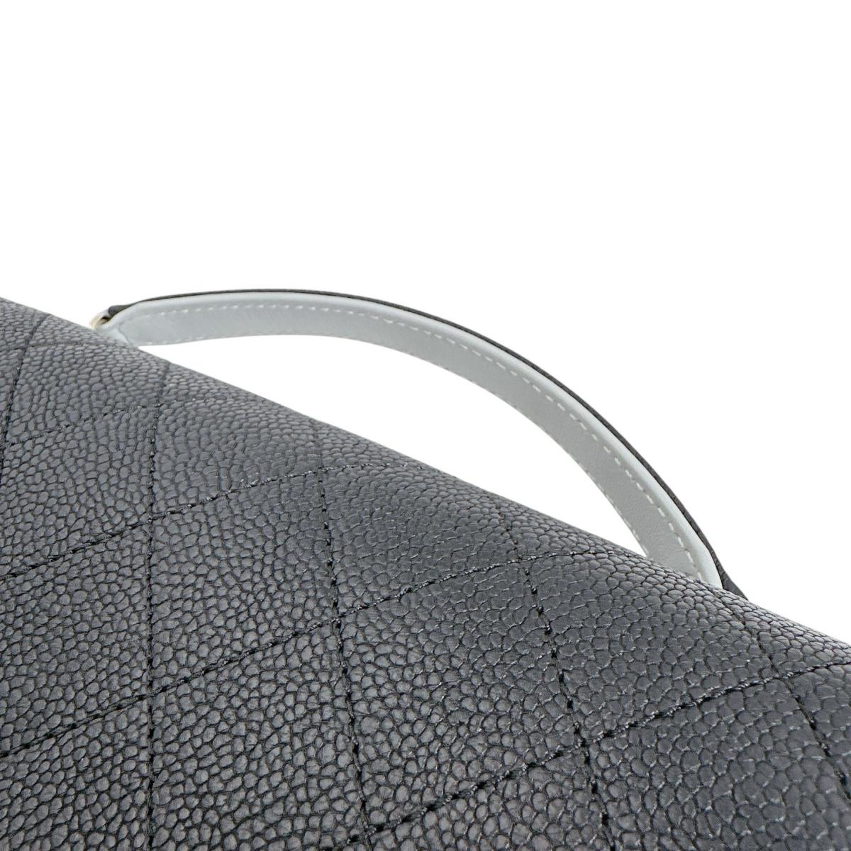 シャネル CHANEL ショルダーバッグ
 チェーンショルダー キャビアスキン ココマーク マットキャビアスキン A93659 ブラック 【SS】
 【中古】