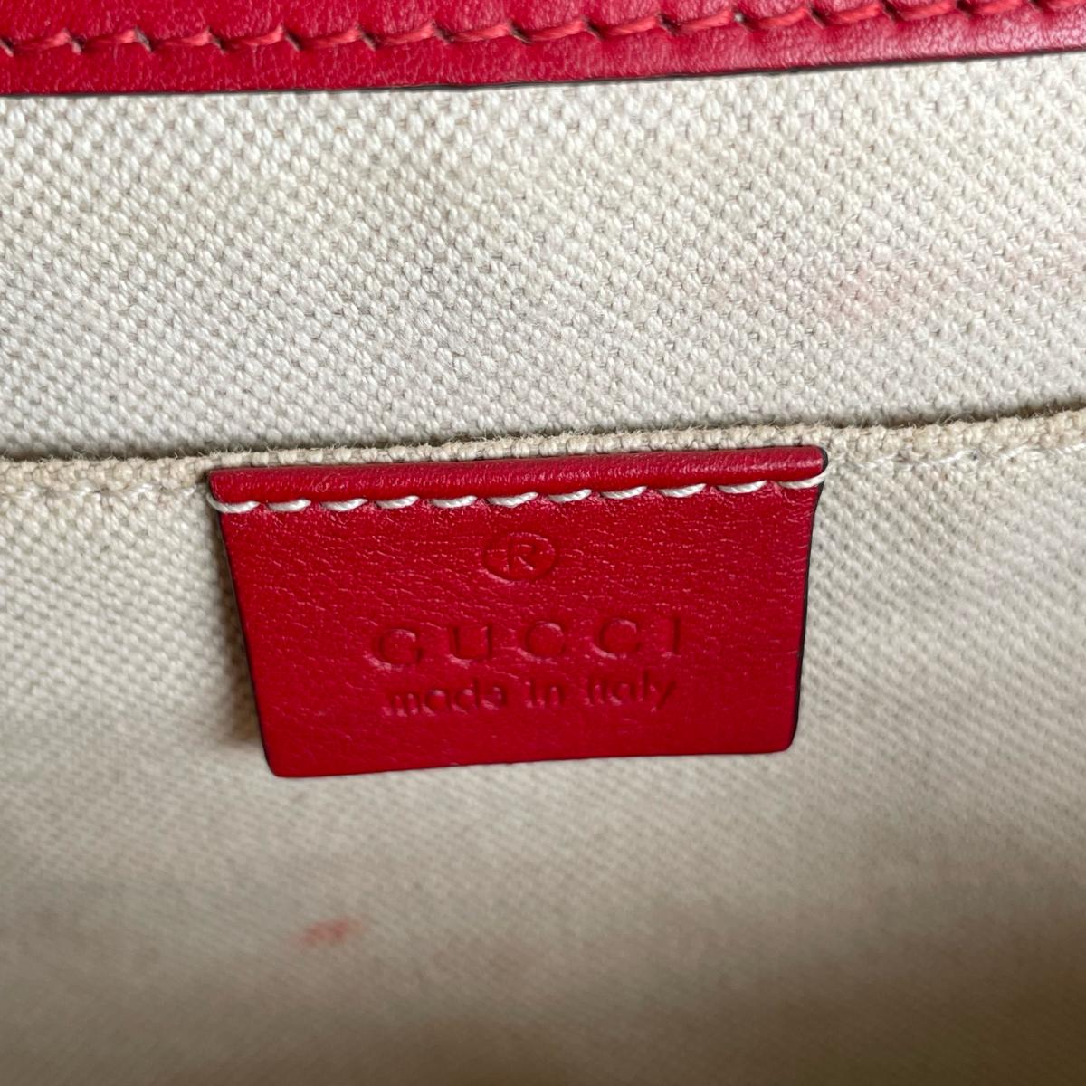 グッチ GUCCI ハンドバッグ
 2wayショルダーバッグ ディオニュソス バンブー レザー 448075 レッド 【SS】
 【中古】