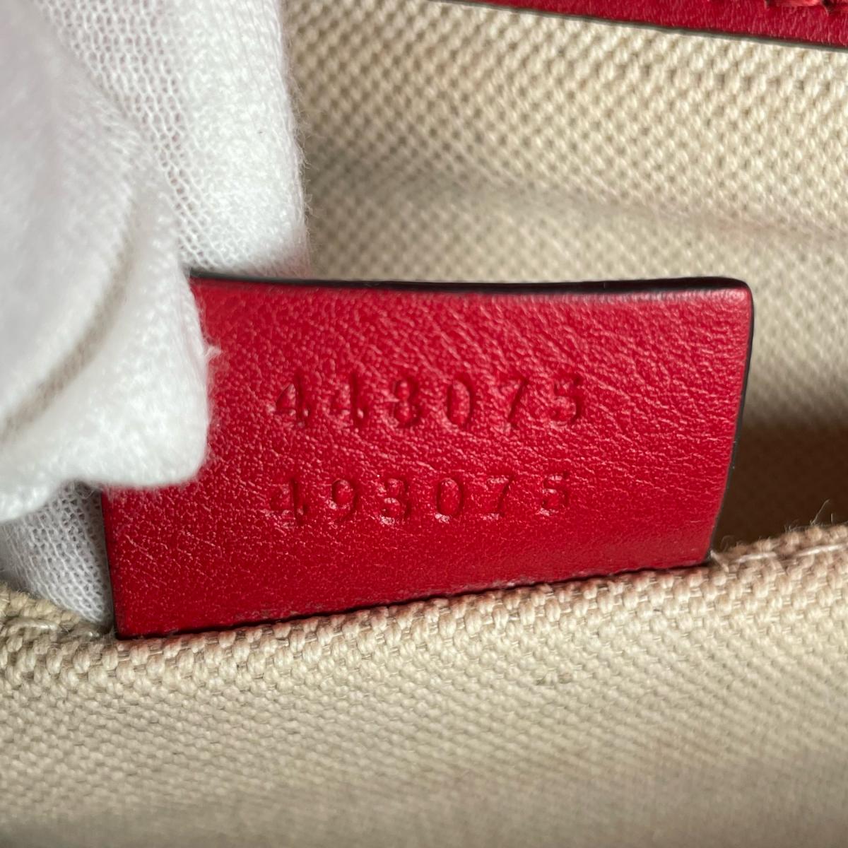 グッチ GUCCI ハンドバッグ
 2wayショルダーバッグ ディオニュソス バンブー レザー 448075 レッド 【SS】
 【中古】