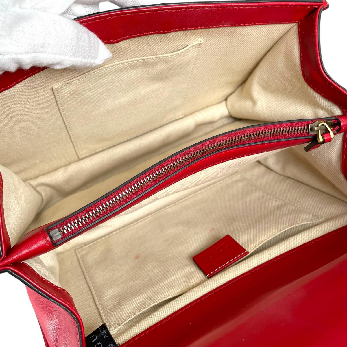 グッチ GUCCI ハンドバッグ
 2wayショルダーバッグ ディオニュソス バンブー レザー 448075 レッド 【SS】
 【中古】