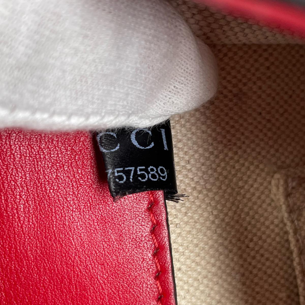 グッチ GUCCI ハンドバッグ
 2wayショルダーバッグ ディオニュソス バンブー レザー 448075 レッド 【SS】
 【中古】