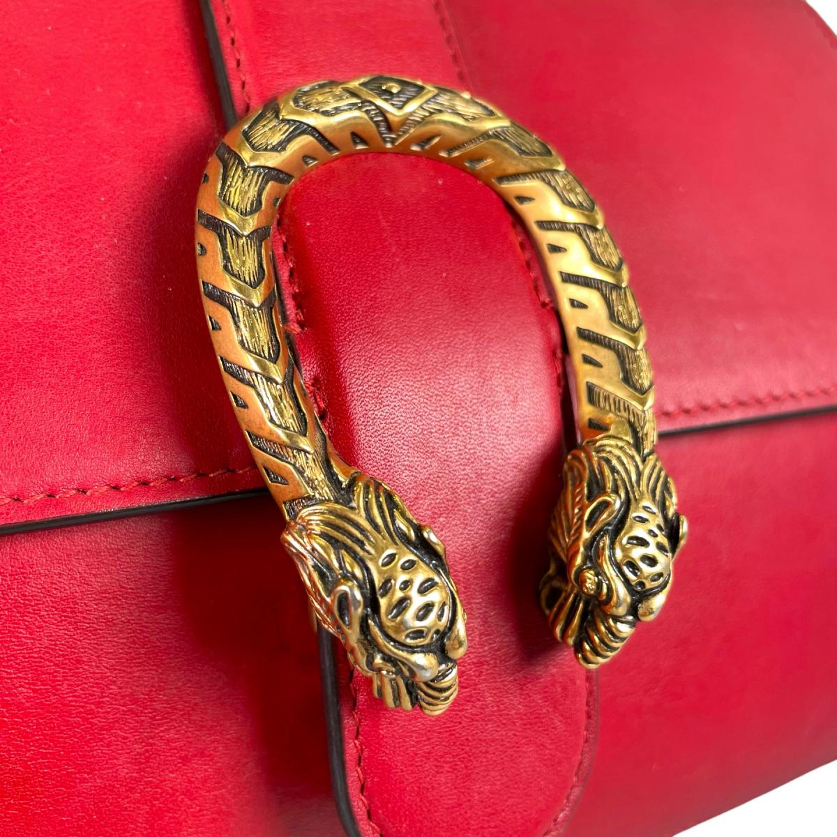 グッチ GUCCI ハンドバッグ
 2wayショルダーバッグ ディオニュソス バンブー レザー 448075 レッド 【SS】
 【中古】