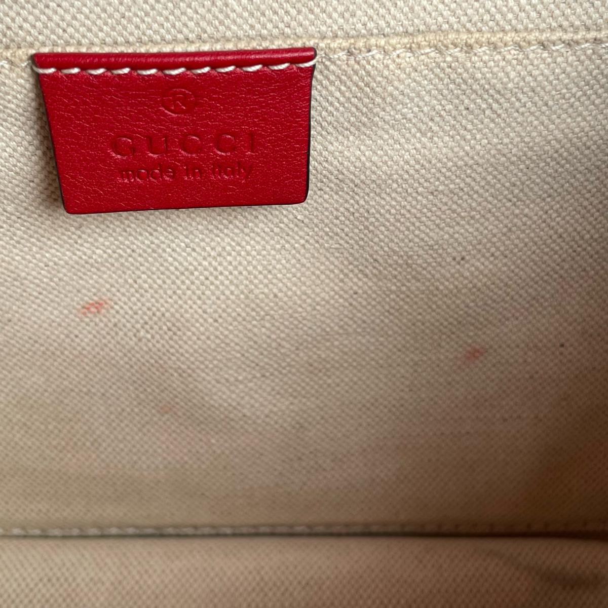 グッチ GUCCI ハンドバッグ
 2wayショルダーバッグ ディオニュソス バンブー レザー 448075 レッド 【SS】
 【中古】