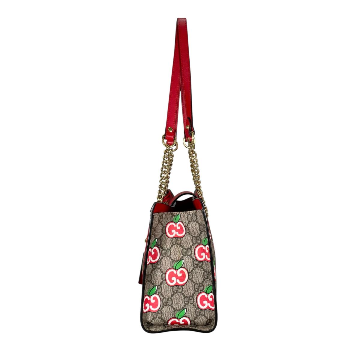 グッチ GUCCI ショルダーバッグ
 ショルダーバッグ GGアップル パドロック GGキャンバス 498156 ベージュ×レッド×マルチカラー 【SS】
 【中古】