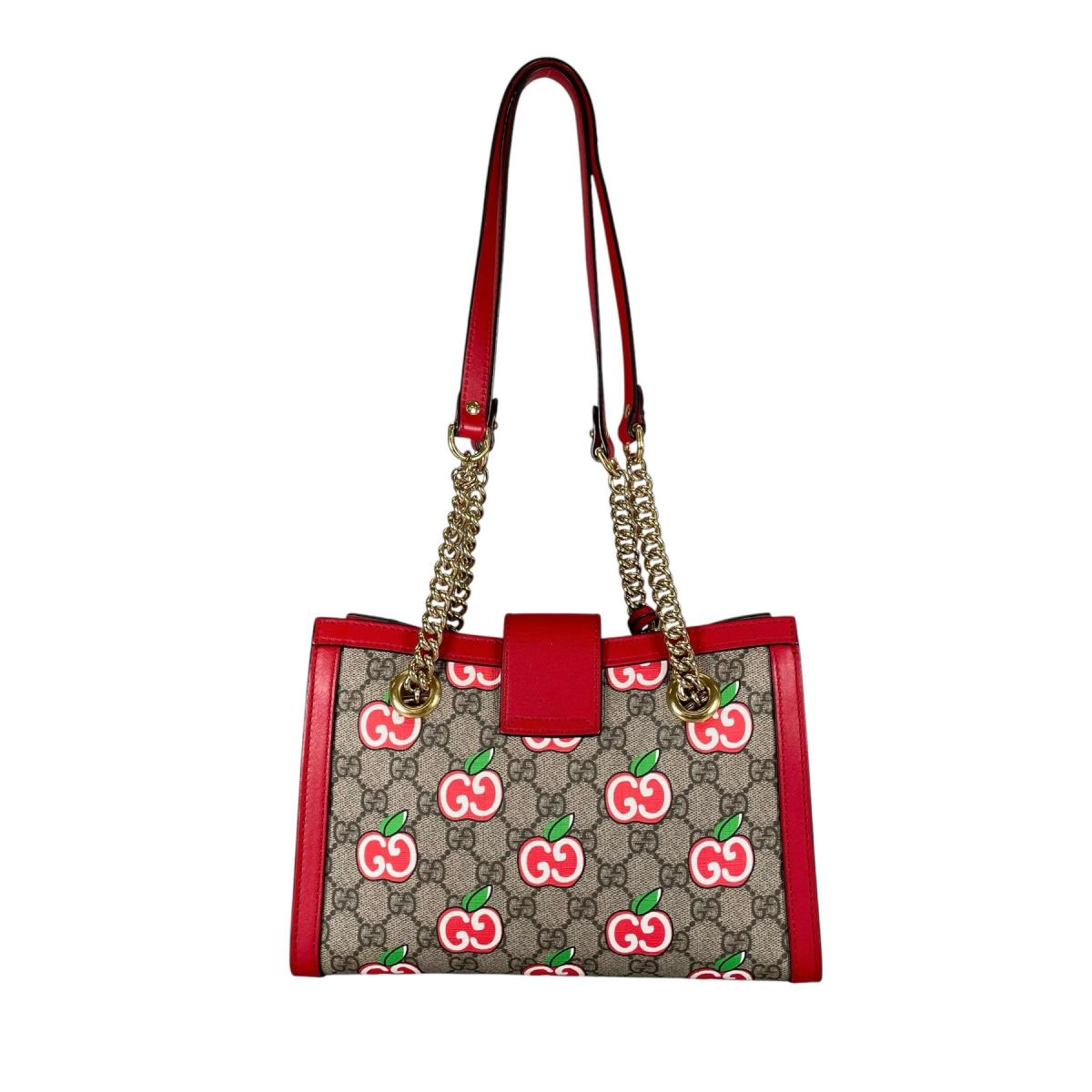 グッチ GUCCI ショルダーバッグ
 ショルダーバッグ GGアップル パドロック GGキャンバス 498156 ベージュ×レッド×マルチカラー 【SS】
 【中古】
