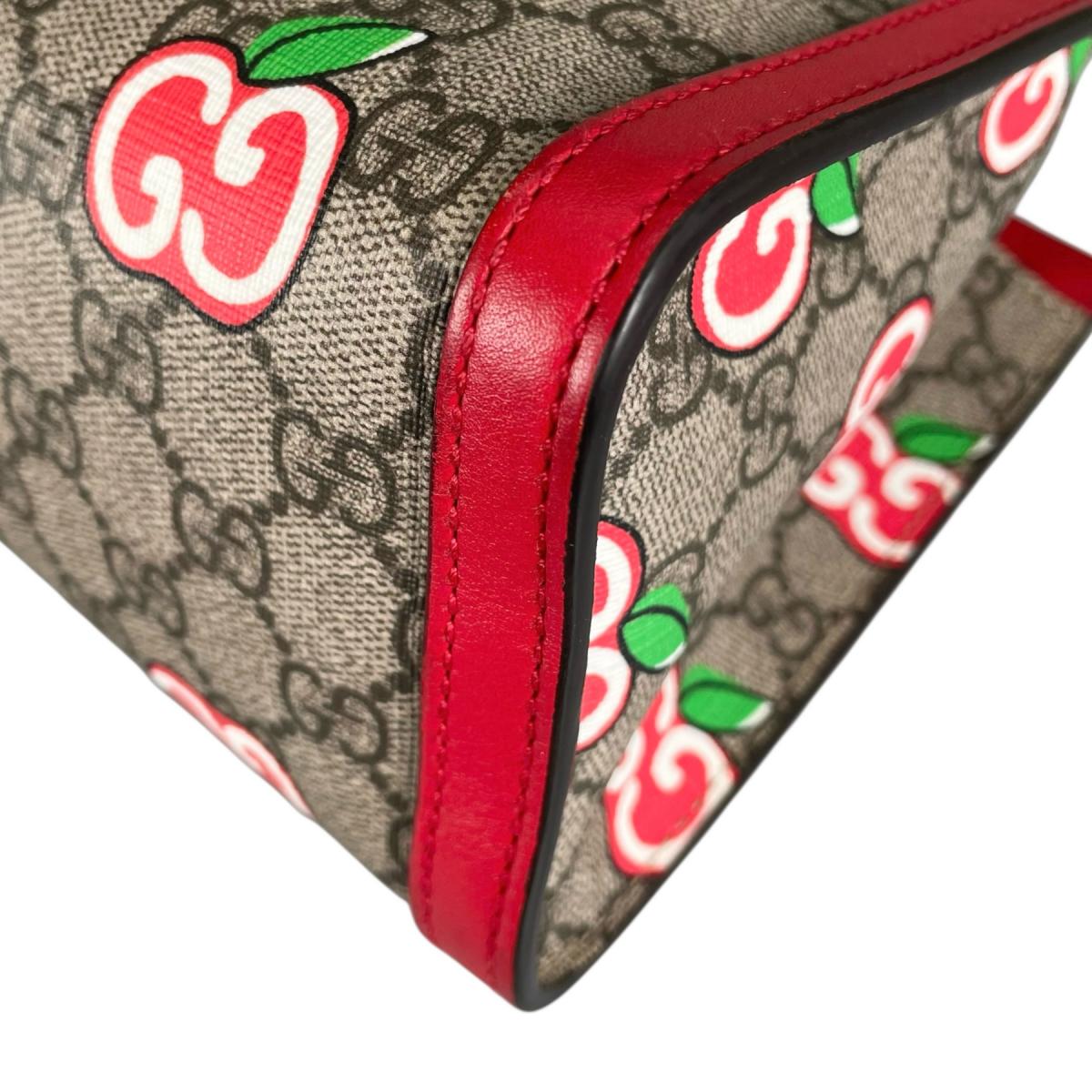 グッチ GUCCI ショルダーバッグ
 ショルダーバッグ GGアップル パドロック GGキャンバス 498156 ベージュ×レッド×マルチカラー 【SS】
 【中古】