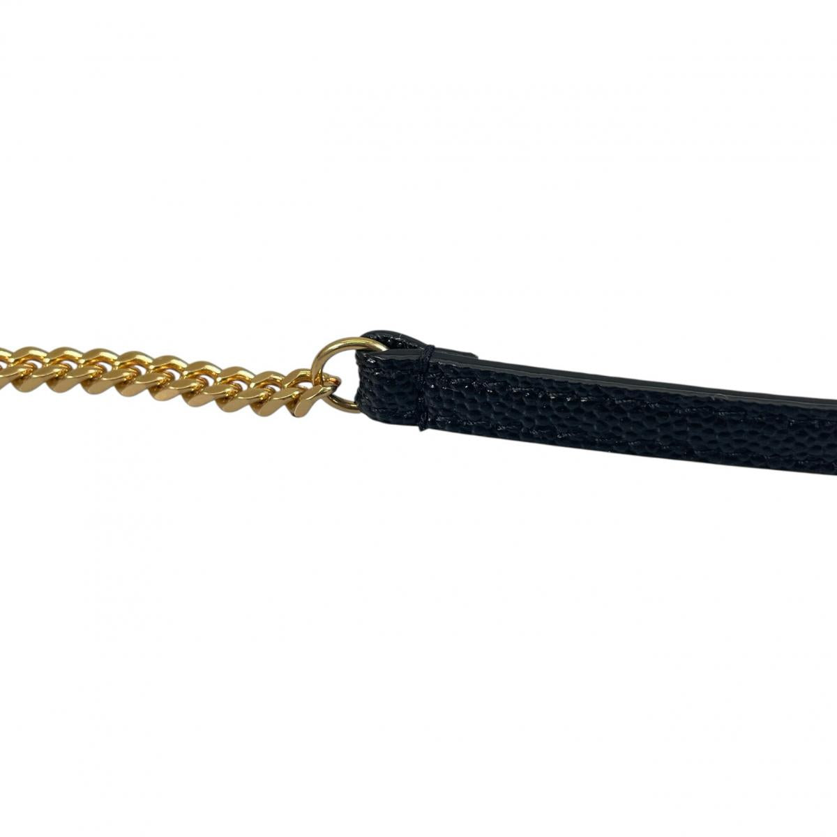 イヴ・サンローラン YVES SAINT LAURENT ポーチ
 アクセサリーポーチ キャビアスキン ベイビールー マットキャビアスキン 635088 ブラック 【SS】
 【中古】