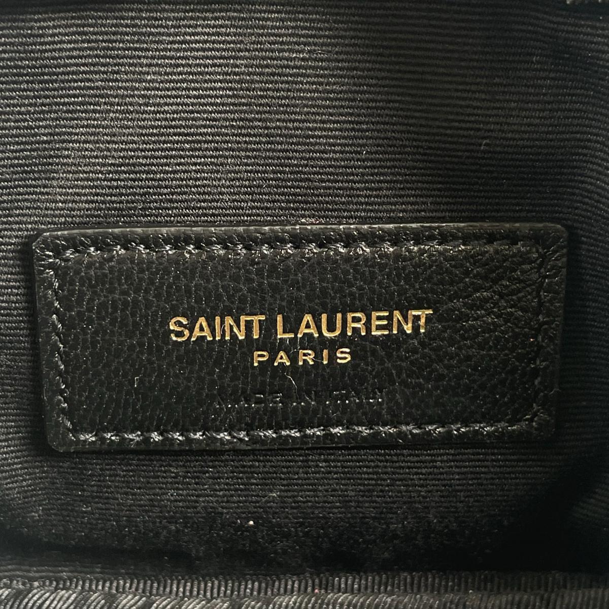 イヴ・サンローラン YVES SAINT LAURENT ポーチ
 アクセサリーポーチ キャビアスキン ベイビールー マットキャビアスキン 635088 ブラック 【SS】
 【中古】