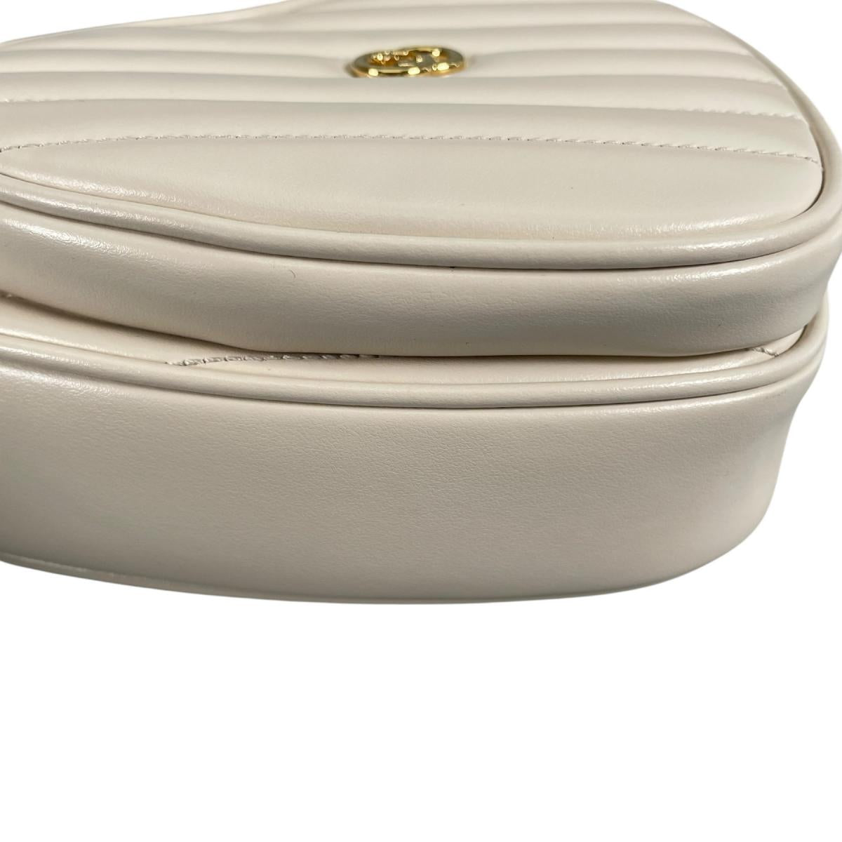 グッチ GUCCI ショルダーバッグ
 ショルダーバッグ ハートチェーン インターロッキングG レザー 751628 ホワイト 【SS】
 【中古】