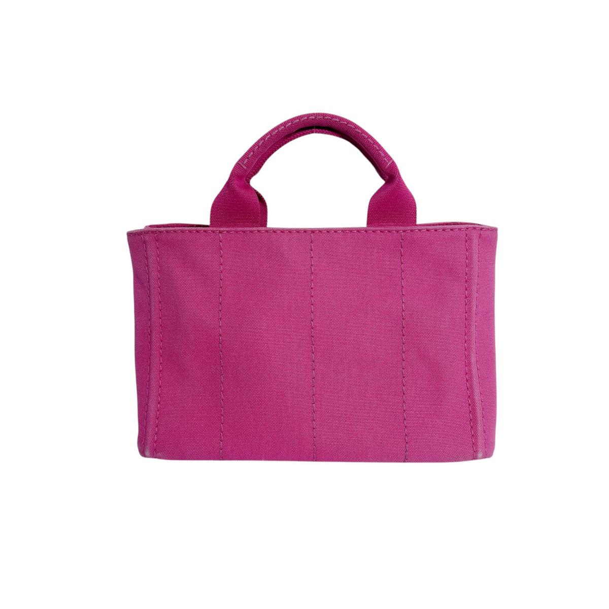 プラダ PRADA トートバッグ
 トートバッグ キャンバス カナパトート デニム BN2439 ピンク 【SS】
 【中古】