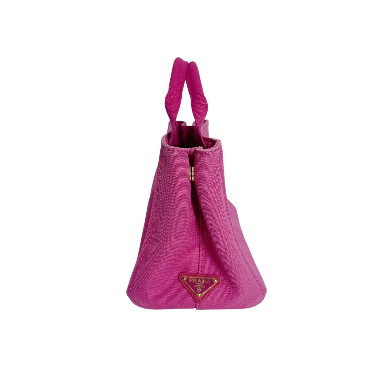 プラダ PRADA トートバッグ
 トートバッグ キャンバス カナパトート デニム BN2439 ピンク 【SS】
 【中古】